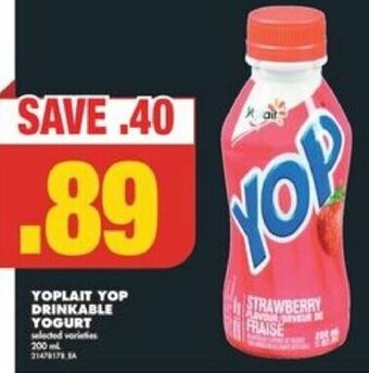 No Frills YOPLAIT YOP DRINKABLE YOGURT, 200 mL offer