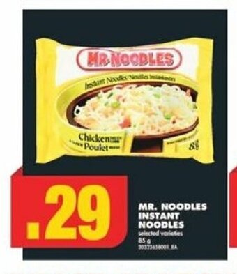 No Frills MR. NOODLES INSTANT NOODLES 85 g offer