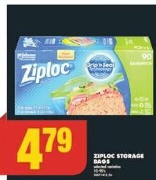 No Frills ZIPLOC STORAGE BAGS offer