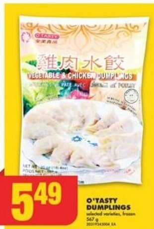 No Frills O'TASTY DUMPLINGS 567 g offer