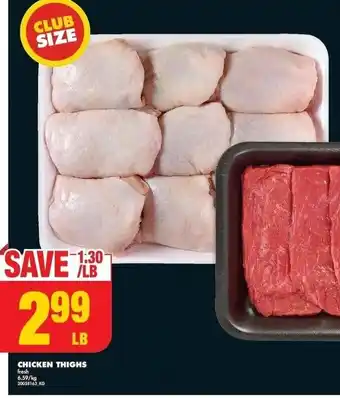 No Frills CHICKEN THIGHS / LB offer