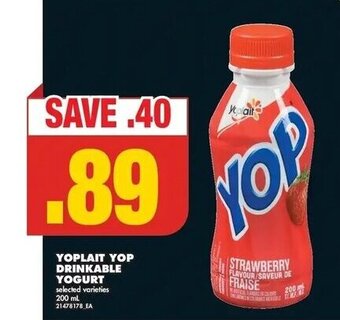 No Frills YOPLAIT YOP DRINKABLE YOGURT 200 ml offer