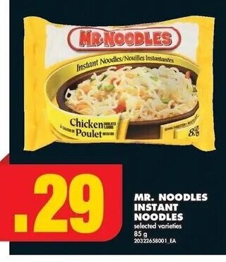 No Frills MR-NOODLES Instant Noodles 85 g offer