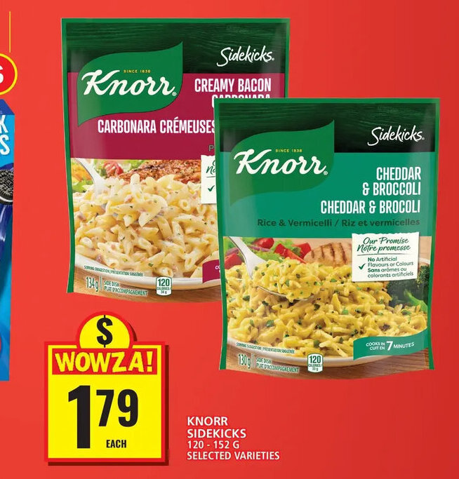 Food Basics KNORR SIDEKICKS 120-152 G offer