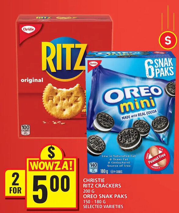 Food Basics CHRISTIE RITZ CRACKERS 200 G offer