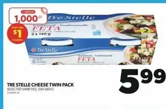 Real Canadian Superstore TRE STELLE CHEESE TWIN PACK 240-560G offer
