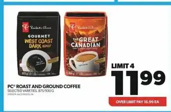 Real Canadian Superstore PC ROAST AND GROUND COFFEE offer