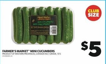 Real Canadian Superstore FARMER'S MARKET MINI CUCUMBERS 15'S offer