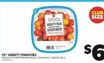 Real Canadian Superstore PC VARIETY TOMATOES 681g offer