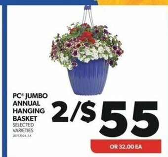 Real Canadian Superstore PC JUMBO ANNUAL HANGING BASKET offer