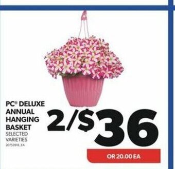 Real Canadian Superstore PC DELUXE ANNUAL HANGING BASKET offer