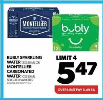 Real Canadian Superstore BUBLY SPARKLING WATER 12X355 ML offer