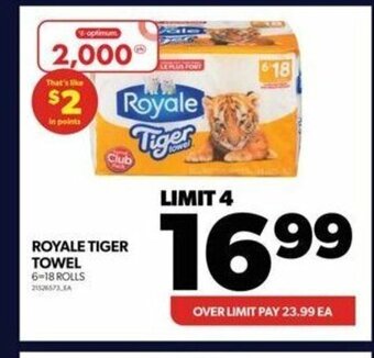Real Canadian Superstore ROYALE TIGER TOWEL offer