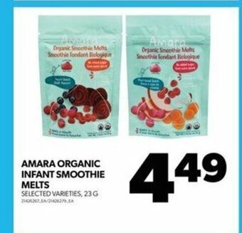 Real Canadian Superstore AMARA ORGANIC INFANT SMOOTHIE MELTS offer