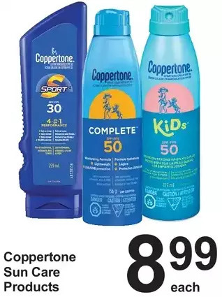 Pharmasave Coppertone sun care products offer