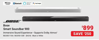Visions Electronics Bose smart soundbar 900 offer