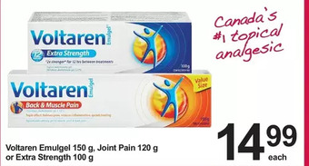 Pharmasave Voltaren emulgel, joint pain or extra strength offer