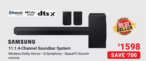 Visions Electronics Samsung 11.1.4-channel soundbar system offer