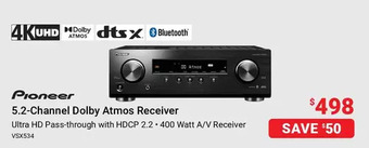 Visions Electronics Pioneer 5.2-channel dolby atmos receiver offer