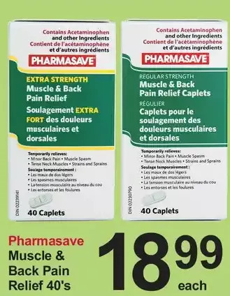 Pharmasave Pharmasave muscle & back pain relief offer