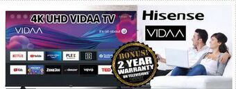 2001 Audio Video Hisense 50 4k led smart vidaa tv offer