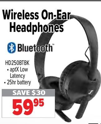 2001 Audio Video Wireless on-ear headphones offer