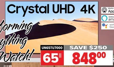 2001 Audio Video Samsung 65 crystal uhd 4k display offer