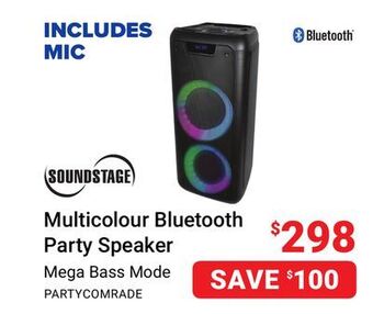 Visions Electronics Soundstage multicolour bluetooth party speaker offer