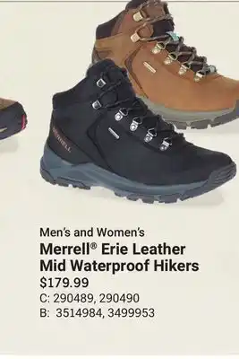 Bass Pro Men's and women's merrell® erie leather mid waterproof hikers offer