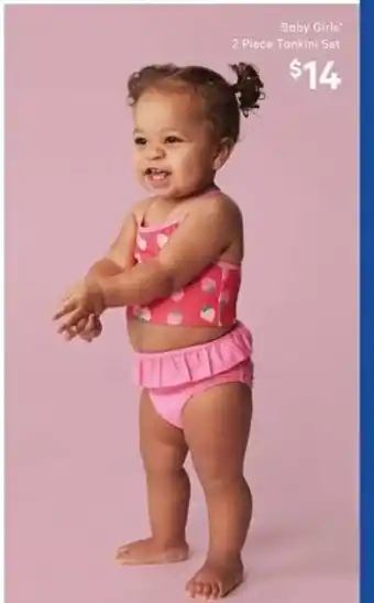 Real Canadian Superstore Baby Girls' 2 Piece Tankini Set offer