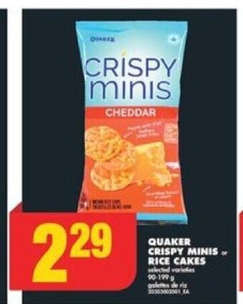 No Frills QUAKER CRISPY minis offer