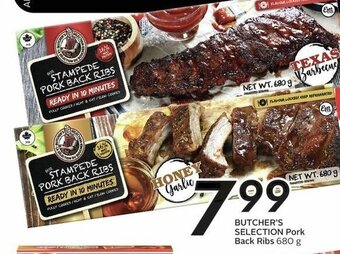 Sobeys BUTCHER'S SELECTION Pork Back Ribs 680 g offer