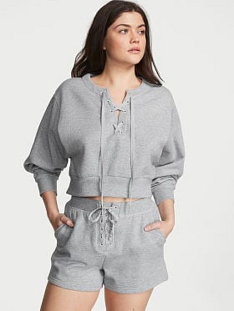 Victoria's Secret Cotton fleece lace-up shorts offer