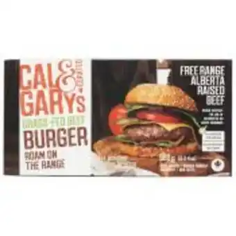 Calgary Co-op Cal & gary's frozen grass fed beef burger offer