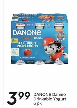 Sobeys DANONE Danino Drinkable Yogurt 6 pk offer