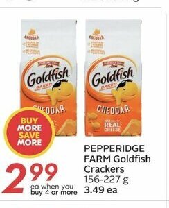 Sobeys PEPPERIDGE FARM Goldfish Crackers 156-227 g offer