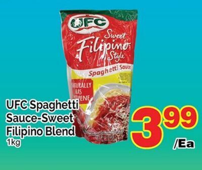 T&T Supermarket Ufc spaghetti sauce-sweet filipino blend, 1kg offer