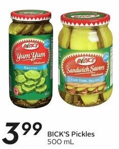 Sobeys BICK'S Pickles 500 mL offer