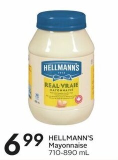 Sobeys HELLMANN'S Mayonnaise 710-890 mL offer