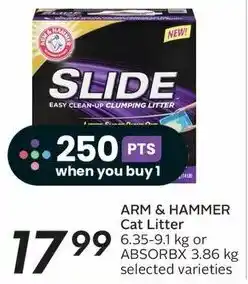 Sobeys ARM & HAMMER Cat Litter 6.35-9.1 kg or ABSORBX 3.86 kg selected varieties. offer