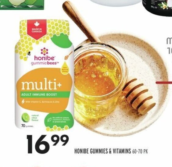 Sobeys HONIBE GUMMIES & VITAMINS 60-70 PK offer