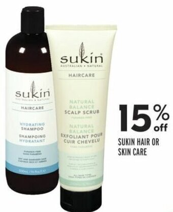 Sobeys SUKIN HAIR OR SKIN CARE offer