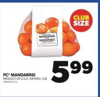Wholesale Club PC MANDARINS 3LB offer