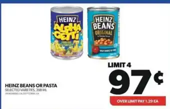 Wholesale Club HEINZ BEANS OR PASTA SELECTED VARIETIES, 398 ML offer