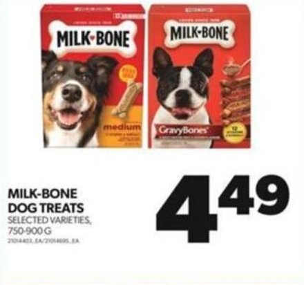 Wholesale Club MILK-BONE DOG TREATS SELECTED VARIETIES, 750-900 G offer