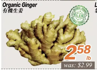 Seasons Foodmart Organic ginger offer