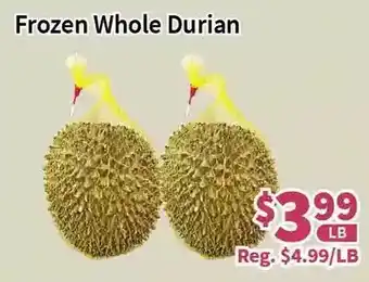 Blue Sky Supermarket Frozen whole durian offer