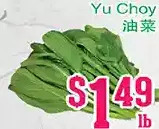Grant's Foodmart Yu choy offer