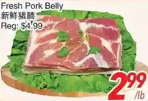 Foody World Fresh pork belly offer