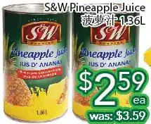 Ample Food Market S&w pineapple juice offer